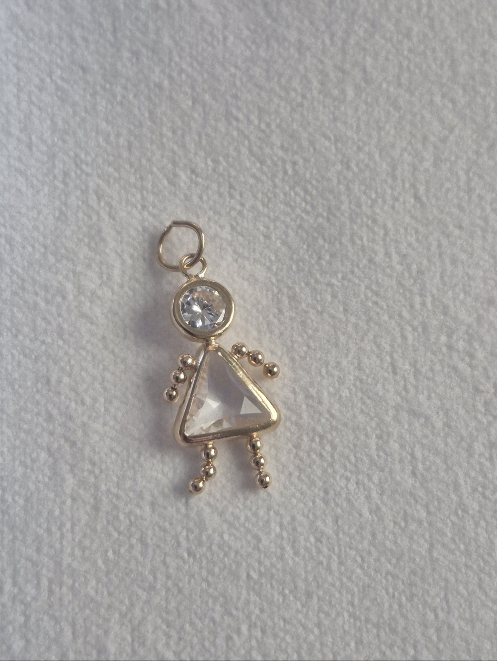 14k gold birthstone kid charm
